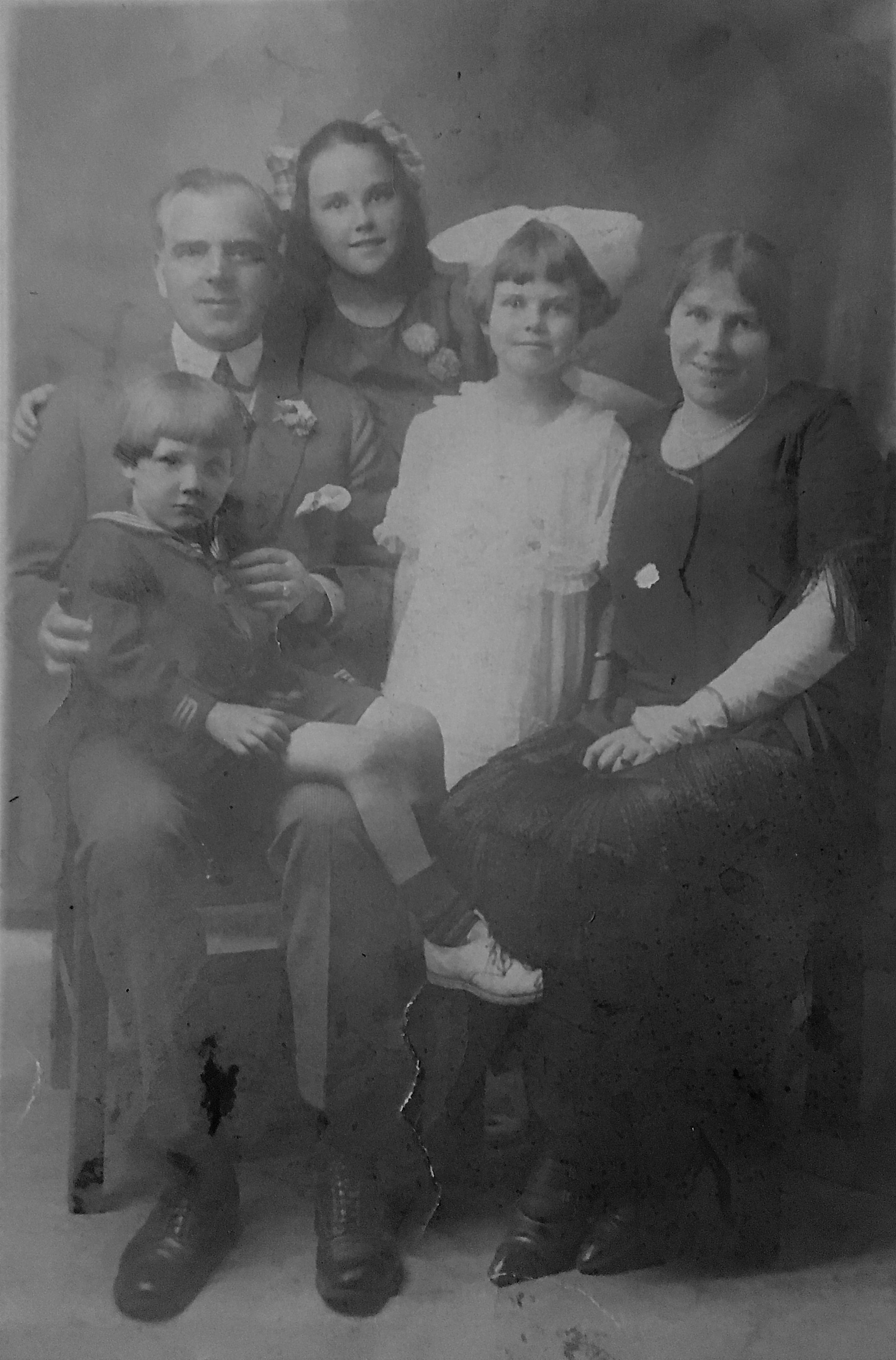 Patrick J. Hoey with wife and children